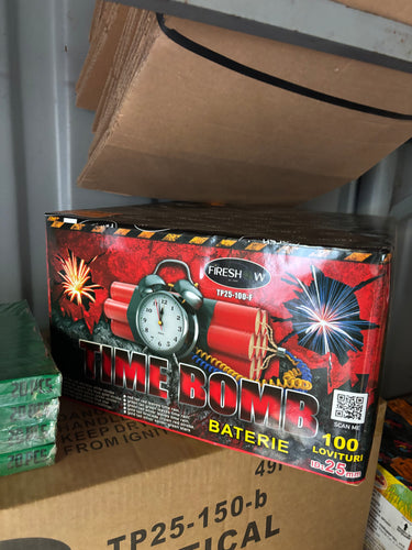 Baterie 100 focuri 25 mm  TIME BOMB Fireshow