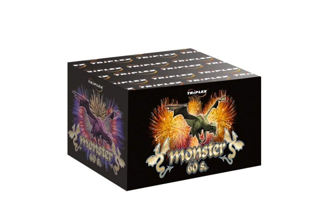 Baterie de artificii 60 focuri calibrul 20 mm TRIPLEX