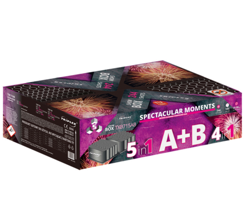 BATERIE DE ARTIFICII 244 FOCURI 25-35 MM CALIBRU TRIPLEX