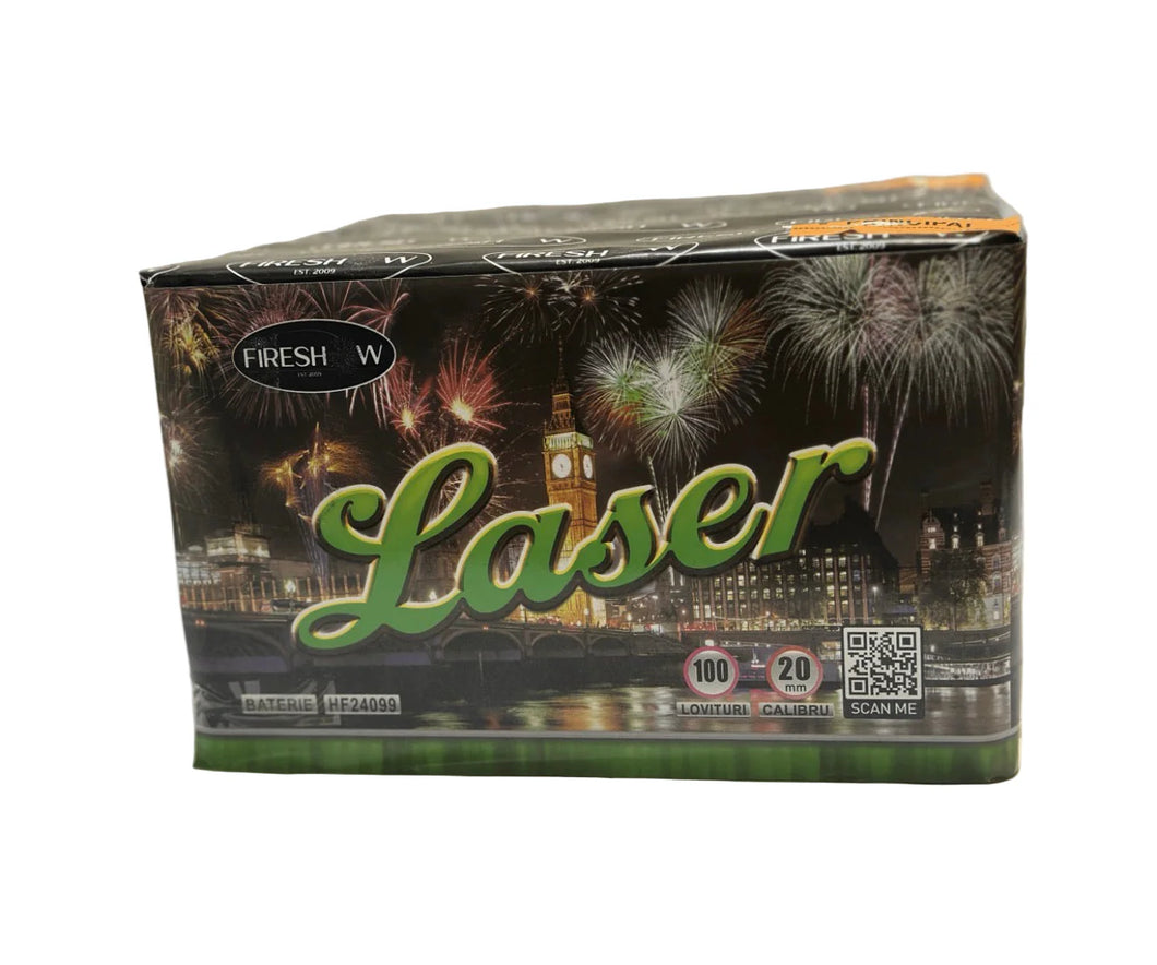 Baterie artificii 100 focuri 100  20 mm LASER Fireshow