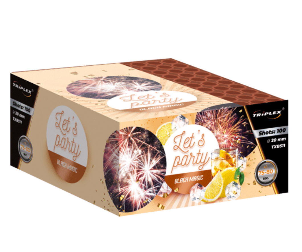 Baterie 100 focuri calibrul 20 mm TXB511 BLACK MAGIC