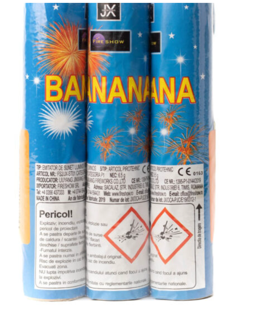 Artificii tun albastru -Banane  35mm Emițător de sunet luminos FIRESHOW