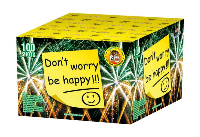 Baterie artificii 100 focuri calibrul DONT WORRY BE HAPPY  TFC16100-2M